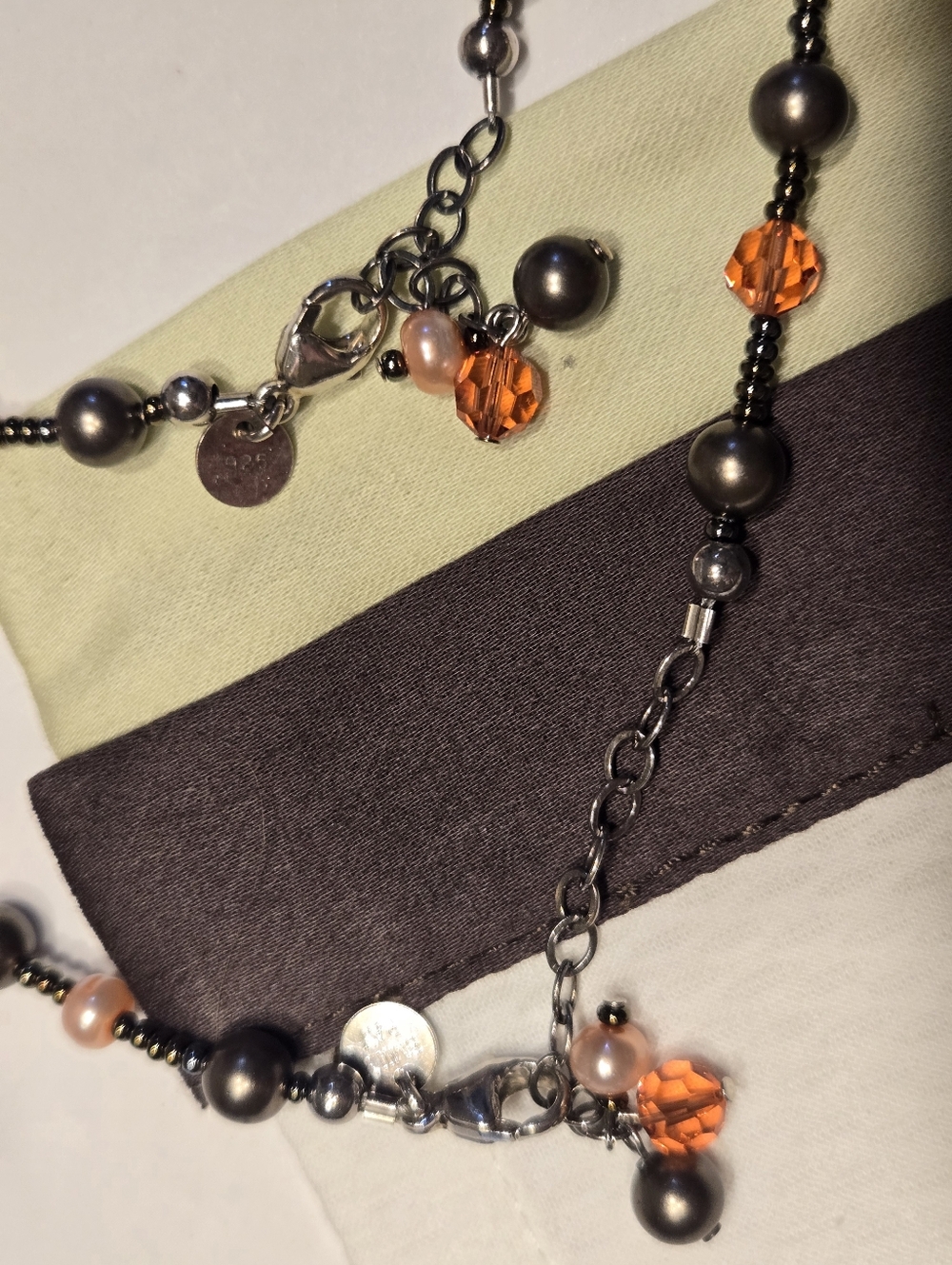 Emily Ray Vintage Sterling Silver Beaded Necklace And Bracelet Set - Picture 4 of 10
